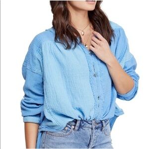 We The Free People Blue Top